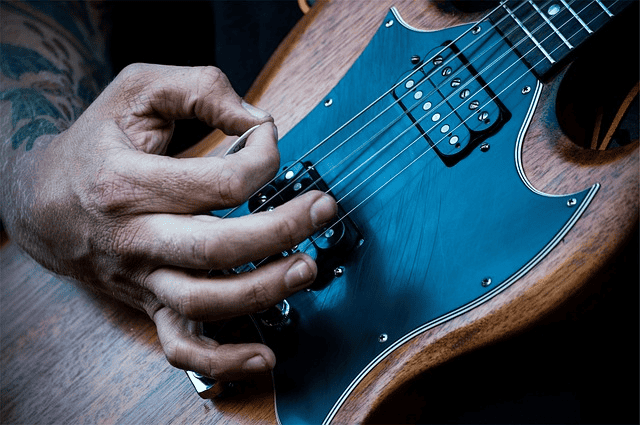 electric guitar, musician, instrument