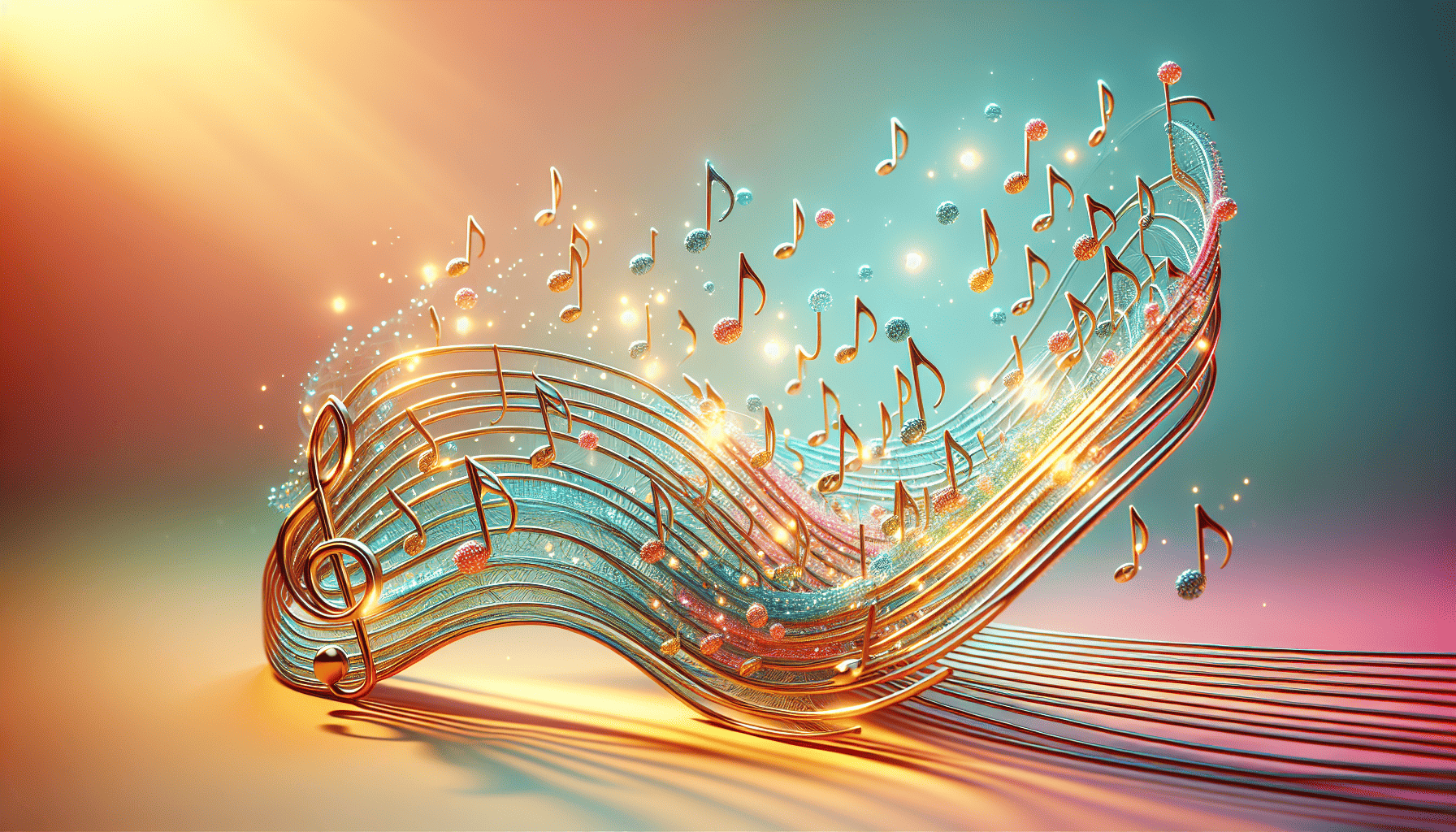 Music notes on a staff