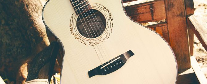 White Cutaway Acoustic Guitar